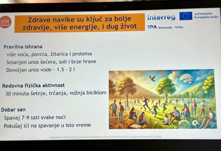 Fotografija 3 od 3: Srpska Crnja: Predavanje za osnovce i srednjoškolce o opasnosti od bolesti zavisnosti