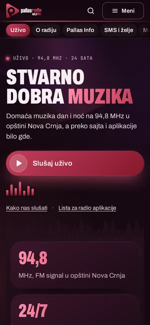 Pallas Radio kao aplikacija na telefonu: plejer uživo i vesti Pallas Info