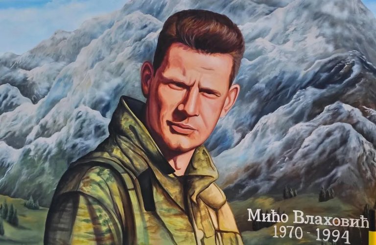 Poručnik Vojske Republike Srpske Mićo Vlahović dobija mural u Aleksandrovu